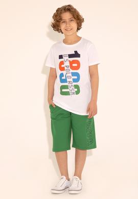 Erkek Çocuk Beyaz Bisiklet Yaka Tişört - 50288053009