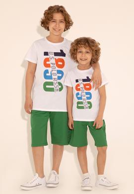 Erkek Çocuk Beyaz Bisiklet Yaka Tişört - 50288053009