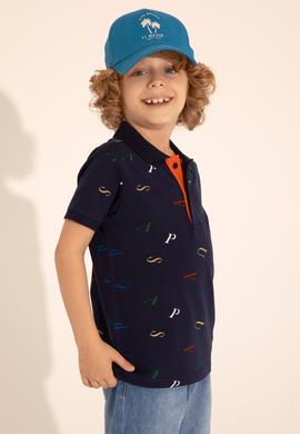 Erkek Çocuk Lacivert Polo Yaka Tişört - 50284909001