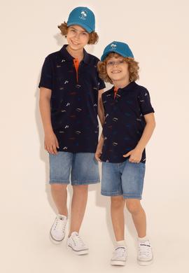 Erkek Çocuk Lacivert Polo Yaka Tişört - 50284909001