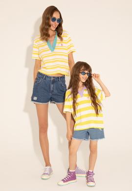 Kız Çocuk Fıstık Polo Yaka Tişört - 50288434023