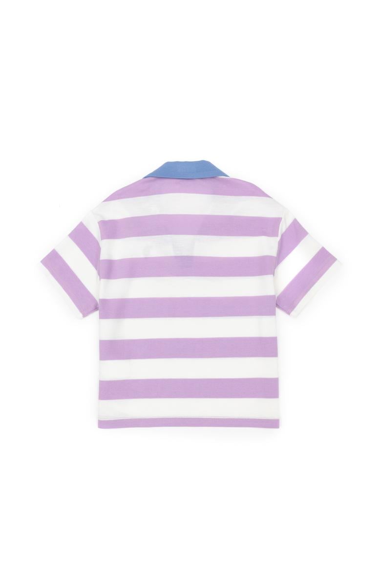 Kız Çocuk Lila Polo Yaka Tişört - 50288434039