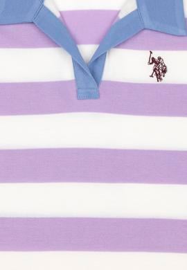 Kız Çocuk Lila Polo Yaka Tişört - 50288434039