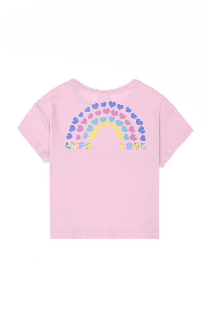 Kız Çocuk Pembe Bisiklet Yaka Tişört