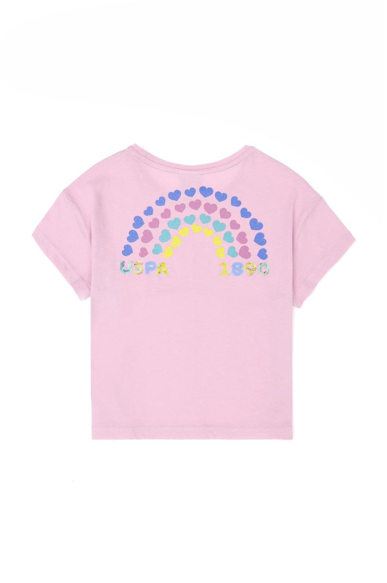 Kız Çocuk Pembe Bisiklet Yaka Tişört