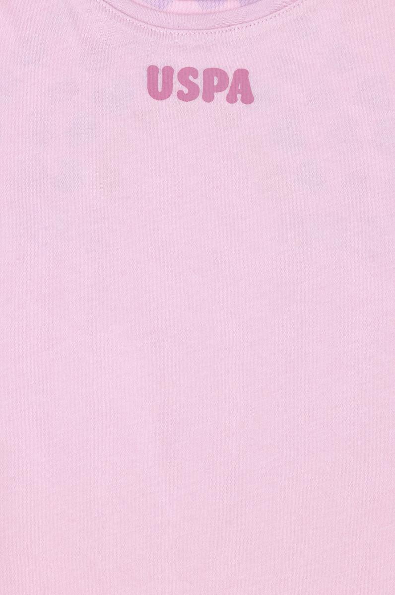 Kız Çocuk Pembe Bisiklet Yaka Tişört