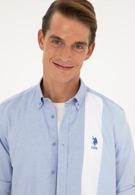 Erkek Saks Uzun Kollu Gömlek - 50283426034