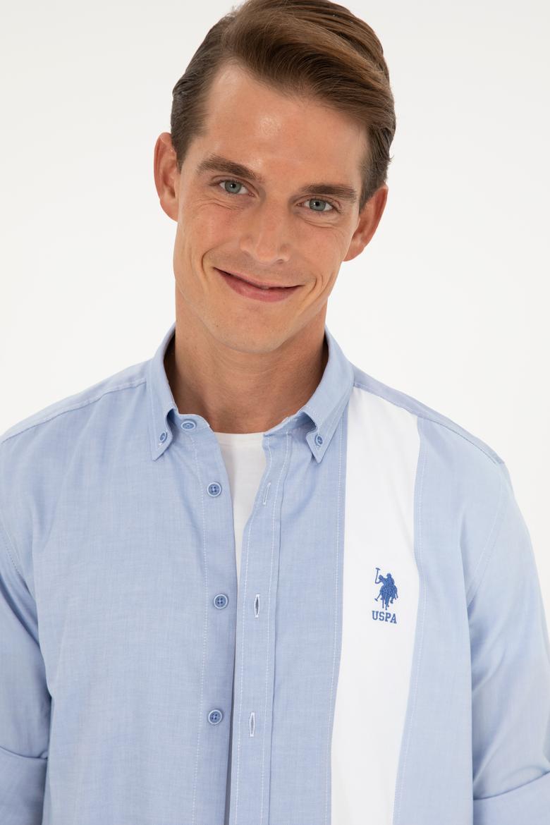 Erkek Saks Uzun Kollu Gömlek - 50283426034