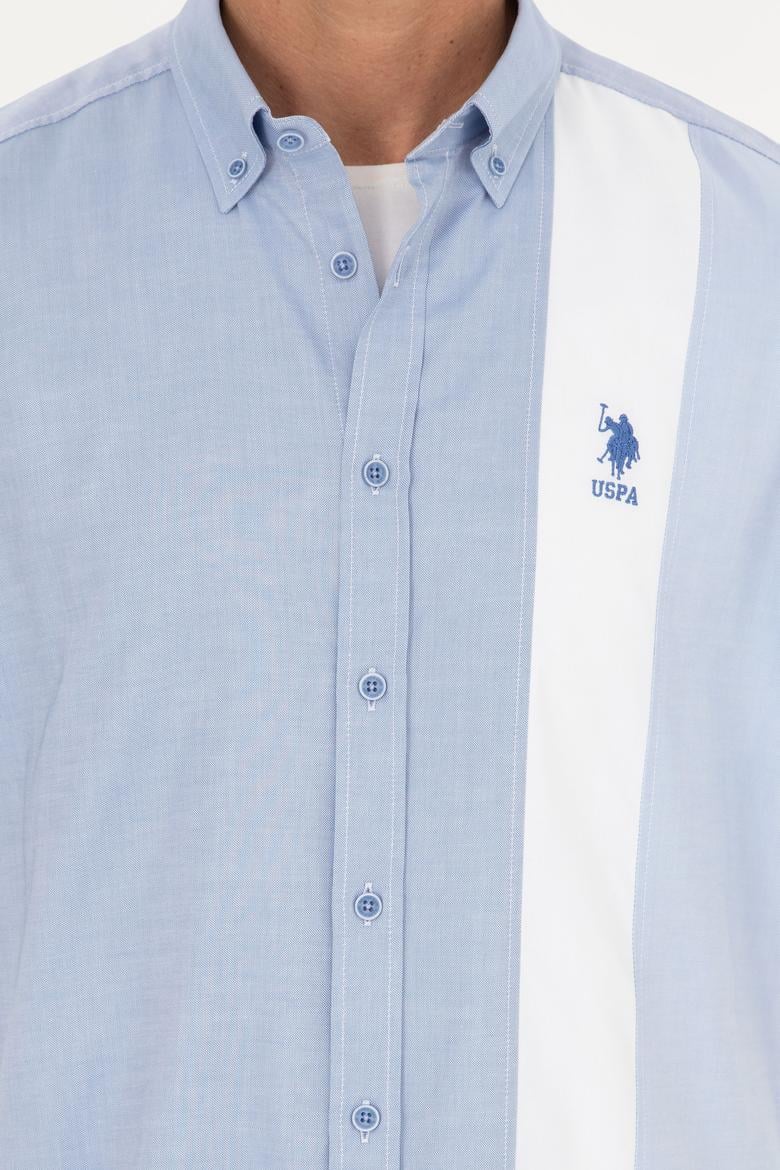 Erkek Saks Uzun Kollu Gömlek - 50283426034