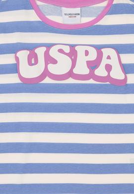 Kız Çocuk Koyu Mavi Bisiklet Yaka Tişört - 50288409030