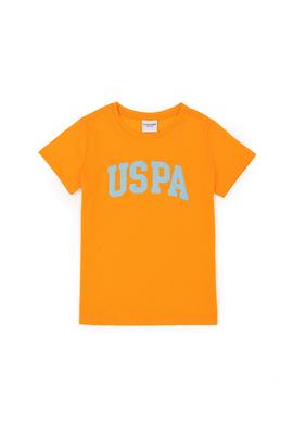 Kız Çocuk Turuncu Bisiklet Yaka Basic Tişört - 50288500023