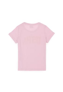 Kız Çocuk Pembe Bisiklet Yaka Basic Tişört - 50288500039