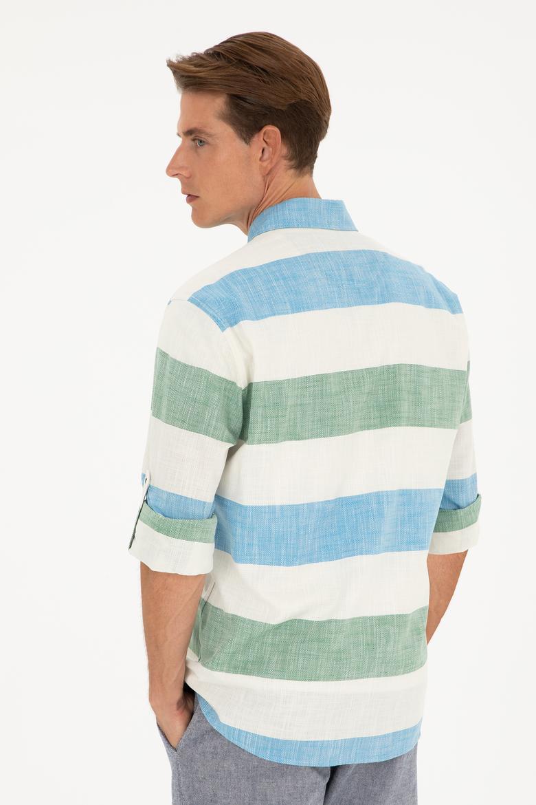 Erkek Yeşil Uzun Kollu Gömlek - 50283348016