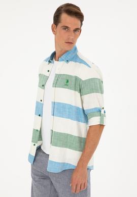 Erkek Yeşil Uzun Kollu Gömlek - 50283348016