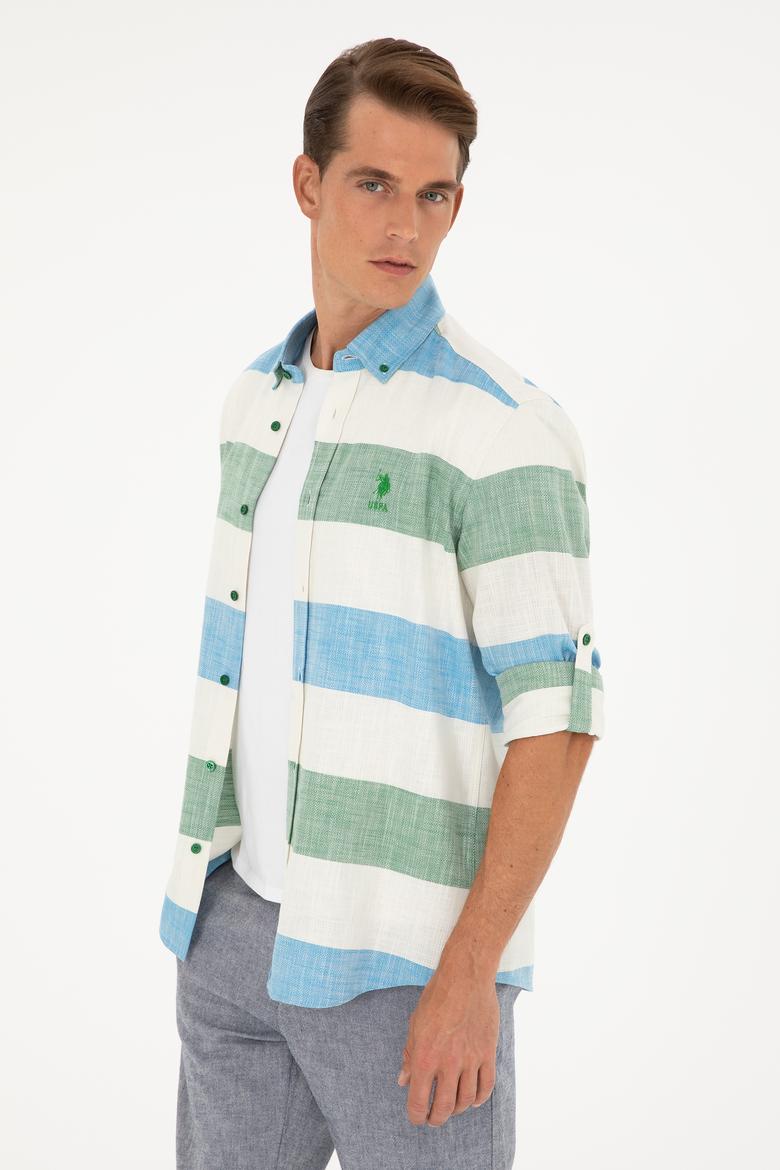 Erkek Yeşil Uzun Kollu Gömlek - 50283348016