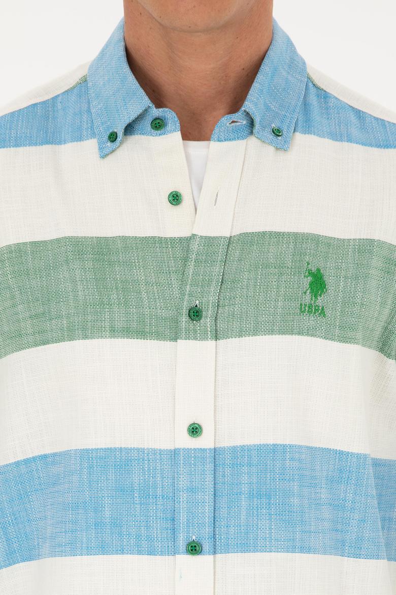 Erkek Yeşil Uzun Kollu Gömlek - 50283348016