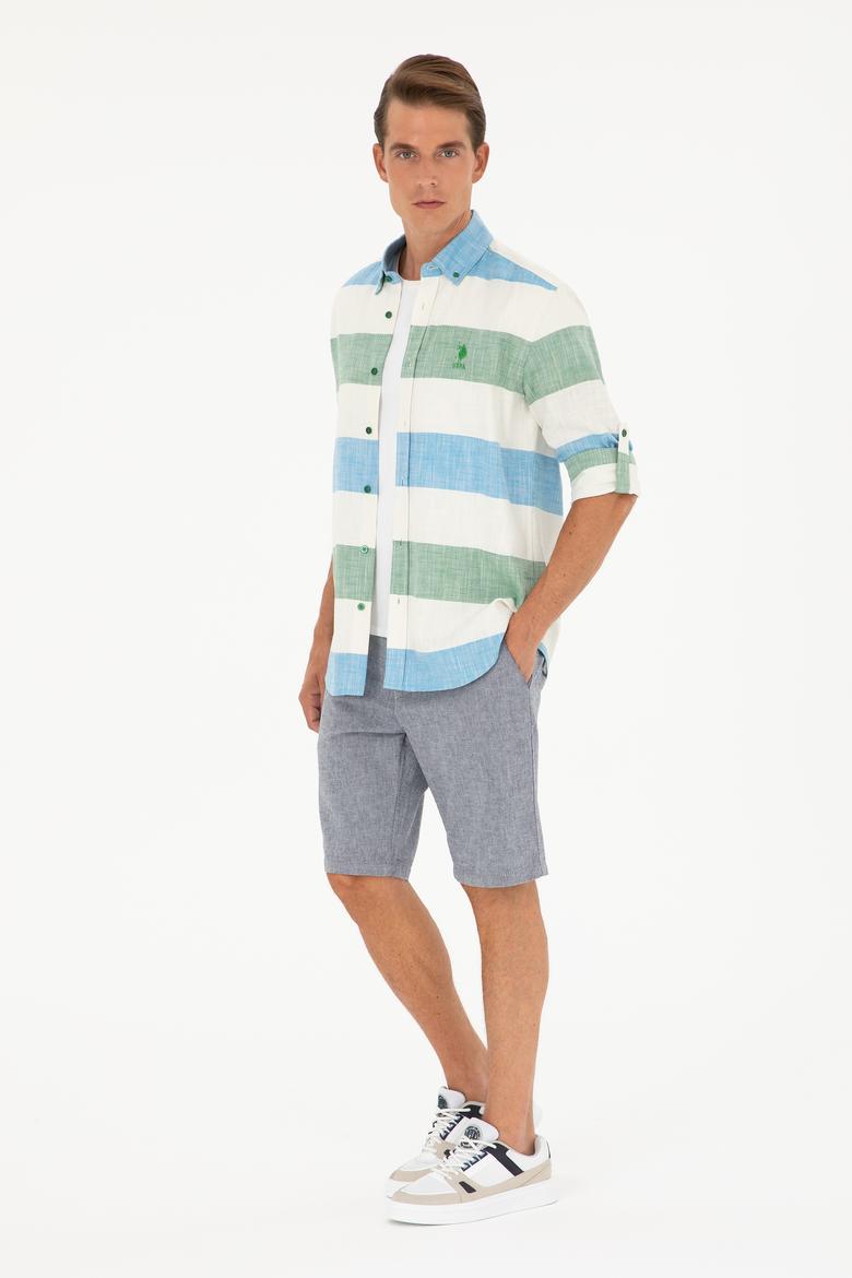 Erkek Yeşil Uzun Kollu Gömlek - 50283348016