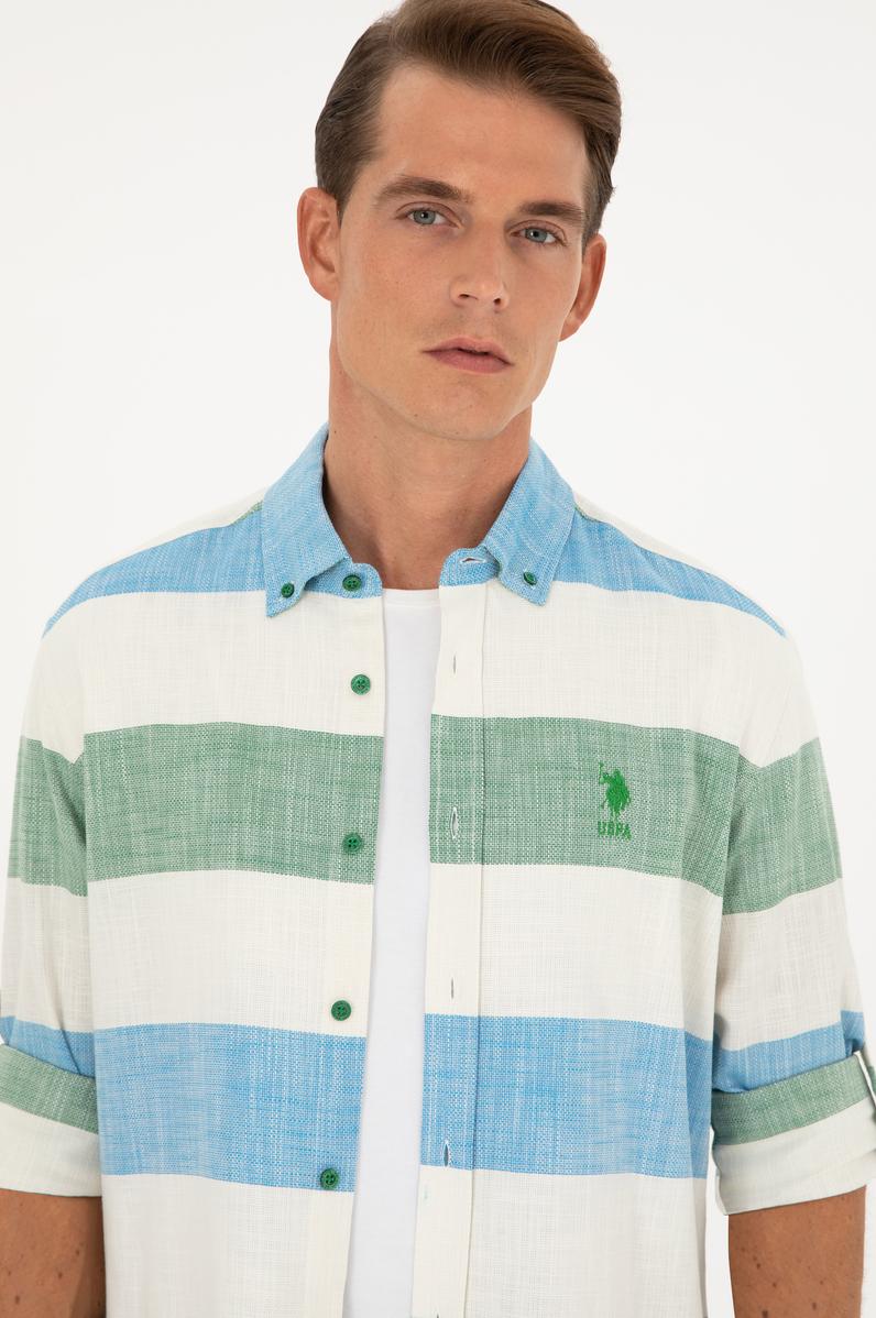 Erkek Yeşil Uzun Kollu Gömlek