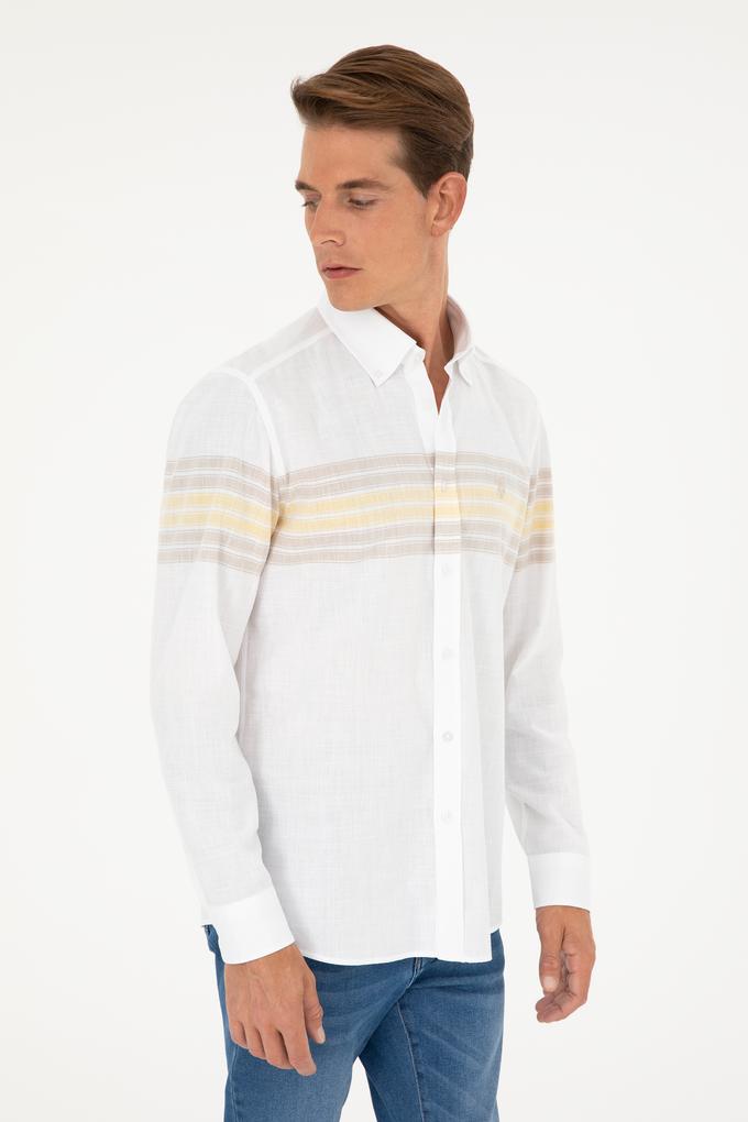 Erkek Haki Uzun Kollu Gömlek