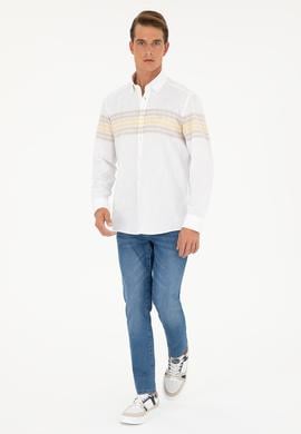 Erkek Haki Uzun Kollu Gömlek - 50288923015