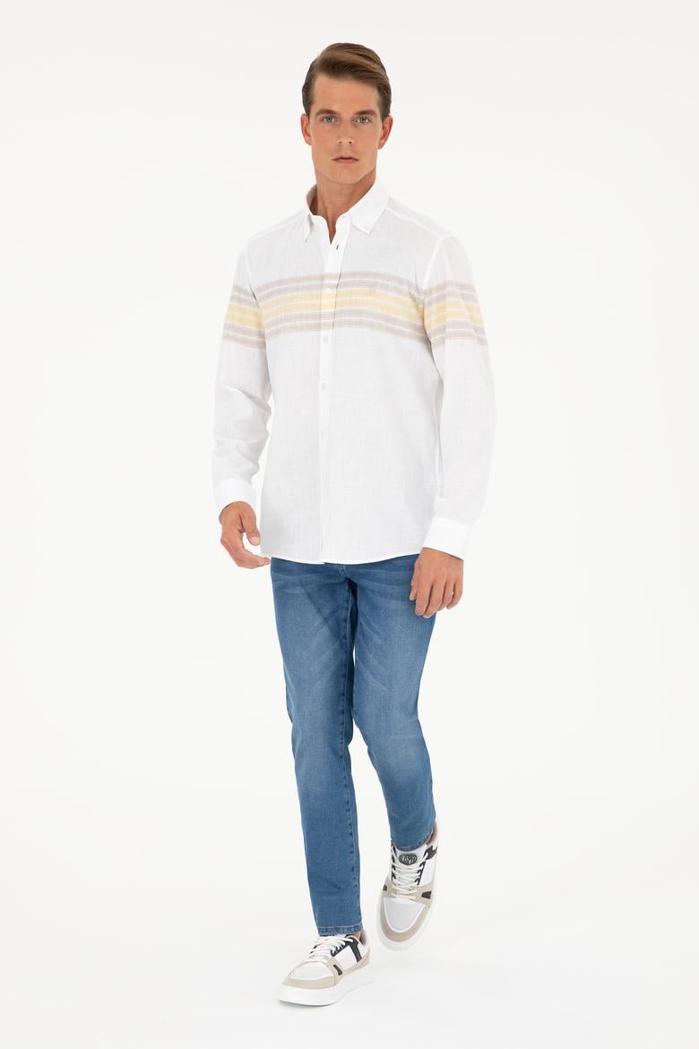 Erkek Haki Uzun Kollu Gömlek - 50288923015