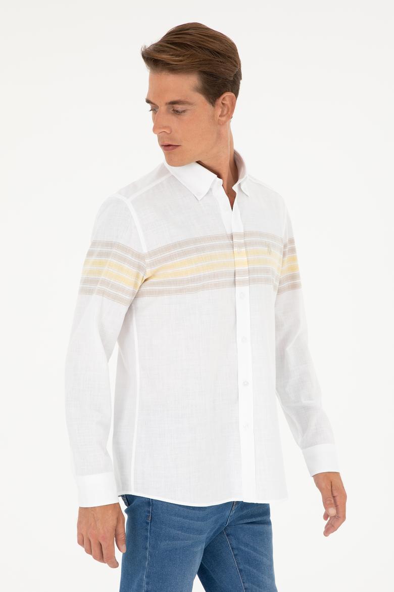 Erkek Haki Uzun Kollu Gömlek - 50288923015