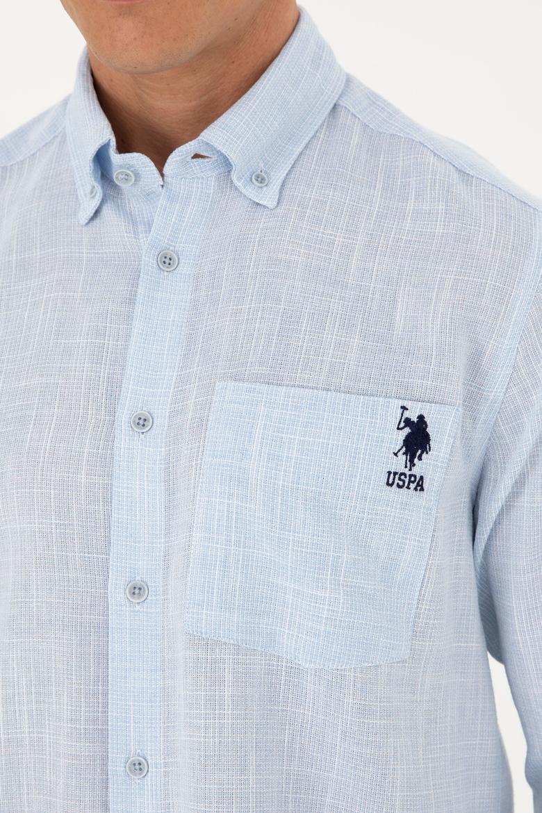 Erkek Açık Mavi Uzun Kollu Gömlek - 50288661018