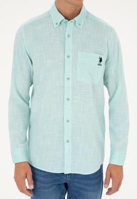 Erkek Mint Uzun Kollu Gömlek - 50288661009