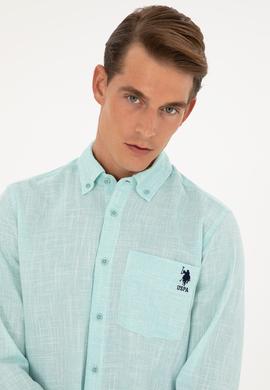 Erkek Mint Uzun Kollu Gömlek - 50288661009