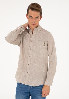 Erkek Haki Uzun Kollu Gömlek - 50288661027