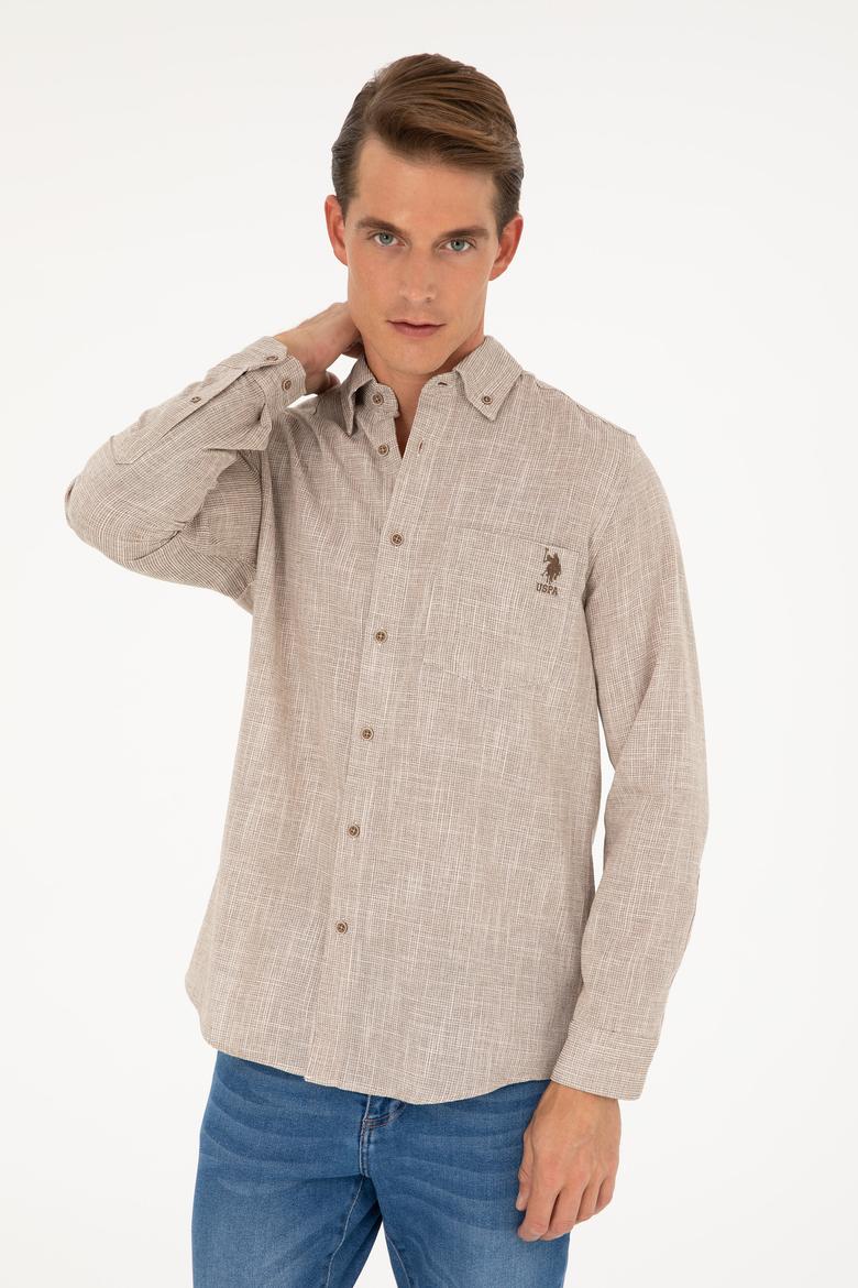 Erkek Haki Uzun Kollu Gömlek - 50288661027