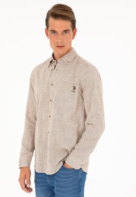 Erkek Haki Uzun Kollu Gömlek - 50288661027