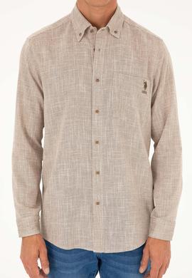 Erkek Haki Uzun Kollu Gömlek - 50288661027