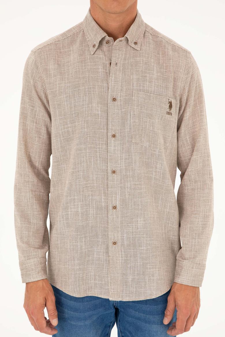 Erkek Haki Uzun Kollu Gömlek - 50288661027