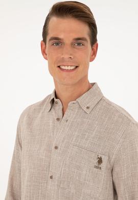 Erkek Haki Uzun Kollu Gömlek - 50288661027