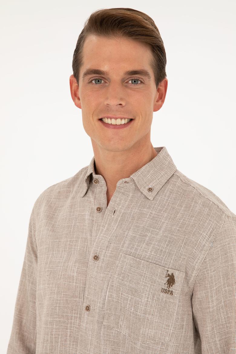 Erkek Haki Uzun Kollu Gömlek - 50288661027