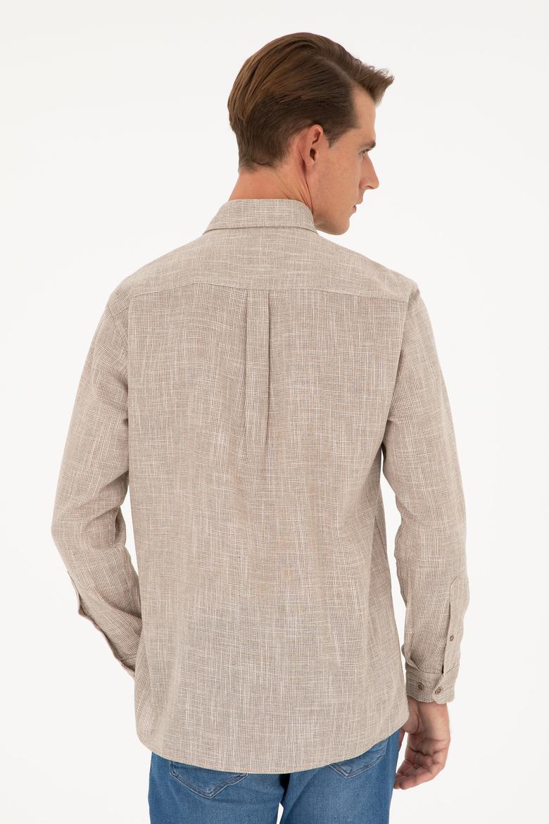 Erkek Haki Uzun Kollu Gömlek - 50288661027