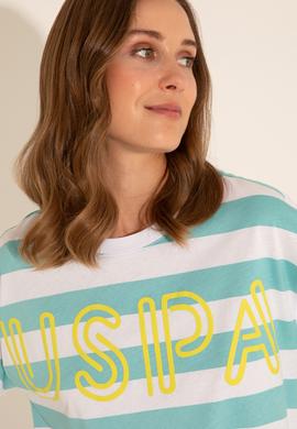 Kadın Mint Bisiklet Yaka Tişört - 50285851019