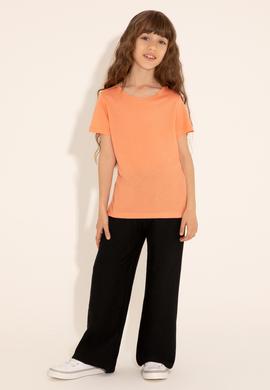 Kız Çocuk Somon Bisiklet Yaka Tişört - 50288075028