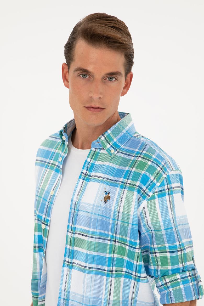 Erkek Saks Uzun Kollu Gömlek - 50283727017