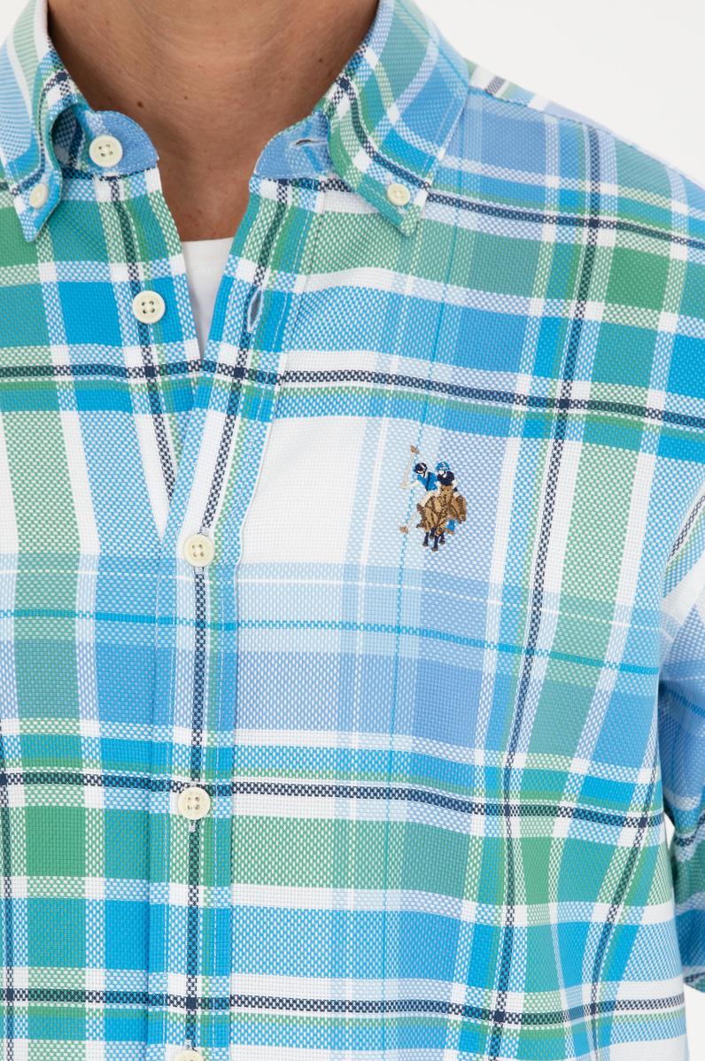 Erkek Saks Uzun Kollu Gömlek