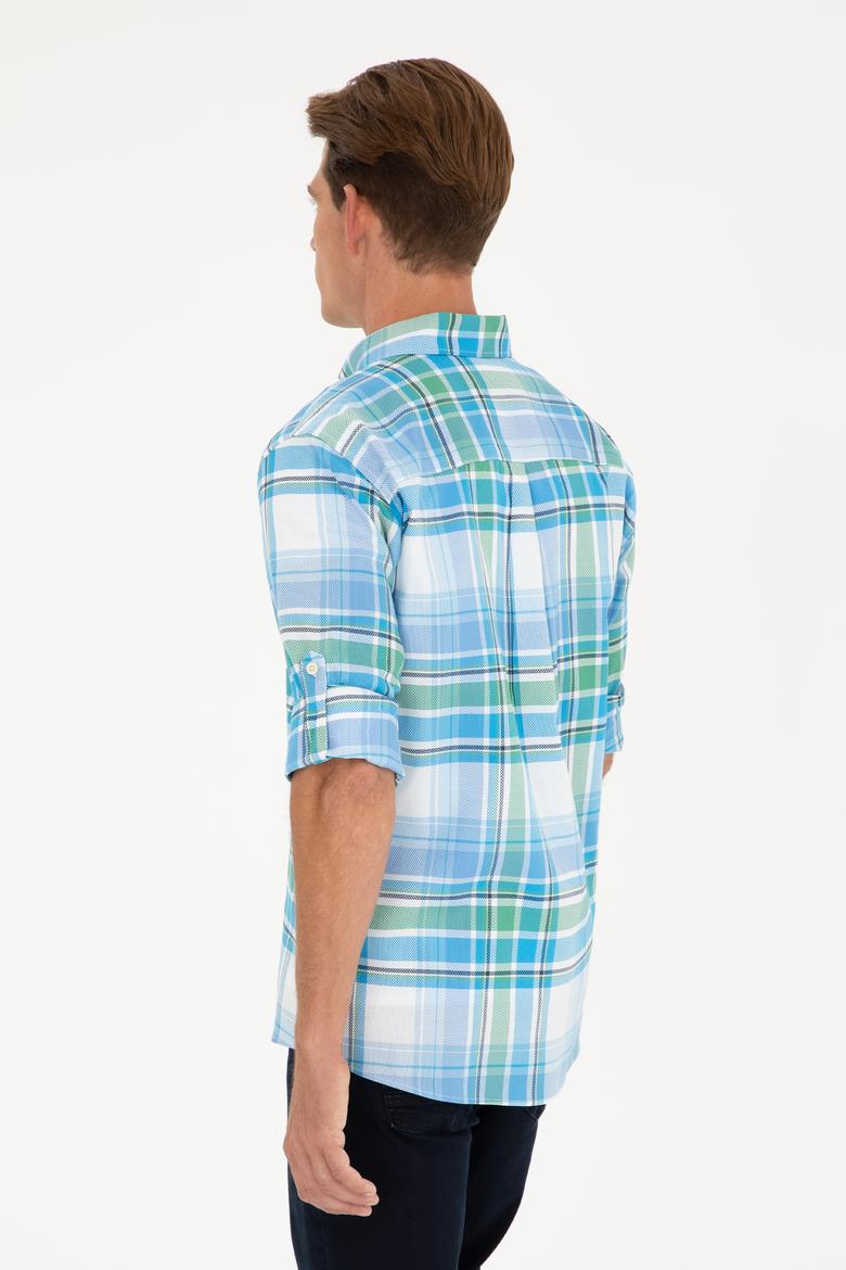 Erkek Saks Uzun Kollu Gömlek - 50283727017