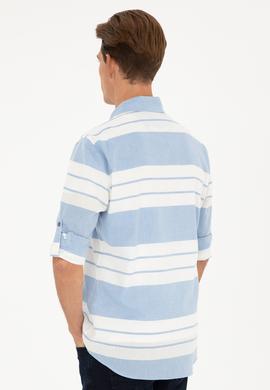 Erkek Saks Uzun Kollu Gömlek - 50283760024