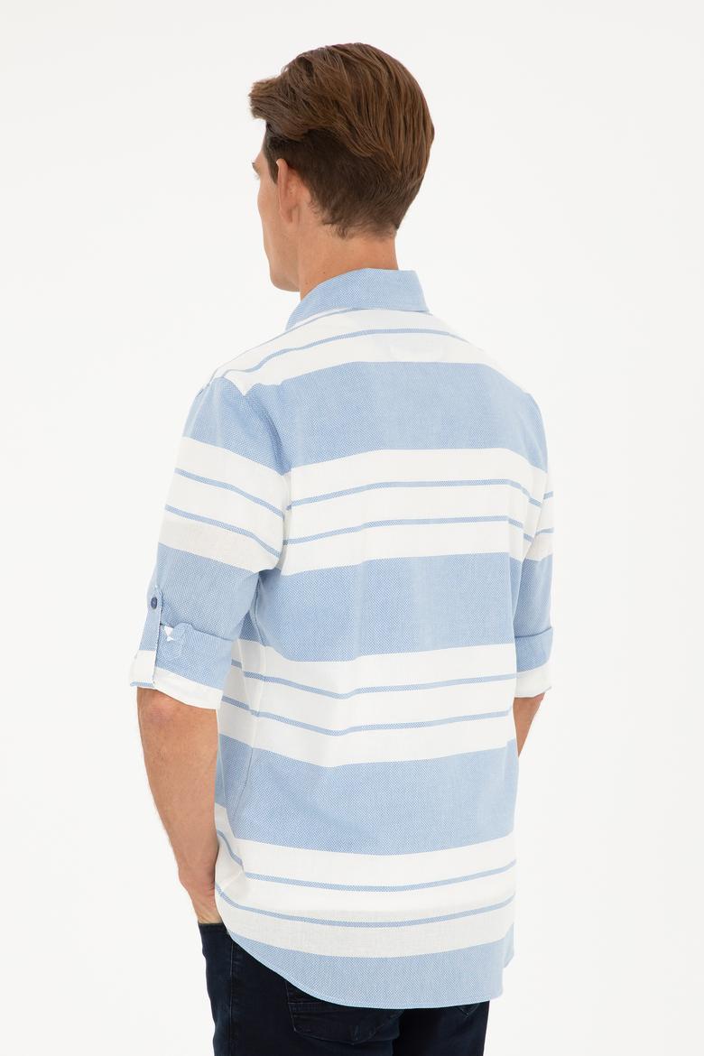 Erkek Saks Uzun Kollu Gömlek - 50283760024