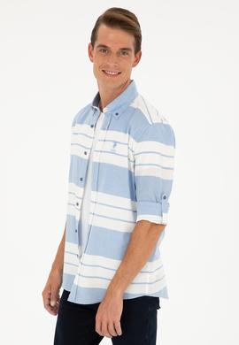 Erkek Saks Uzun Kollu Gömlek - 50283760024