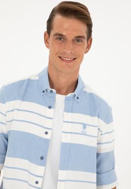 Erkek Saks Uzun Kollu Gömlek - 50283760024