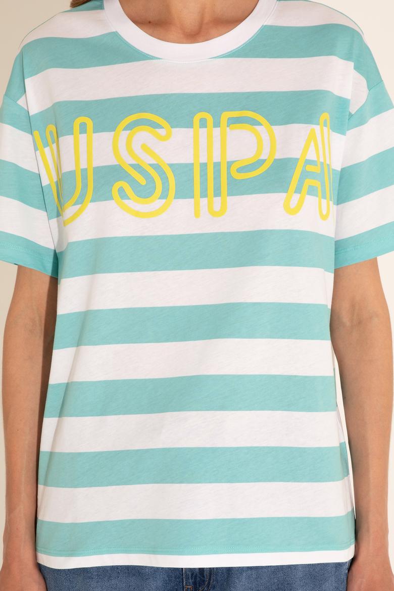 Kadın Mint Bisiklet Yaka Tişört - 50285851019