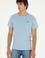 Erkek Regular Fit Bisiklet Yaka Açık Mavi Basic Tişört