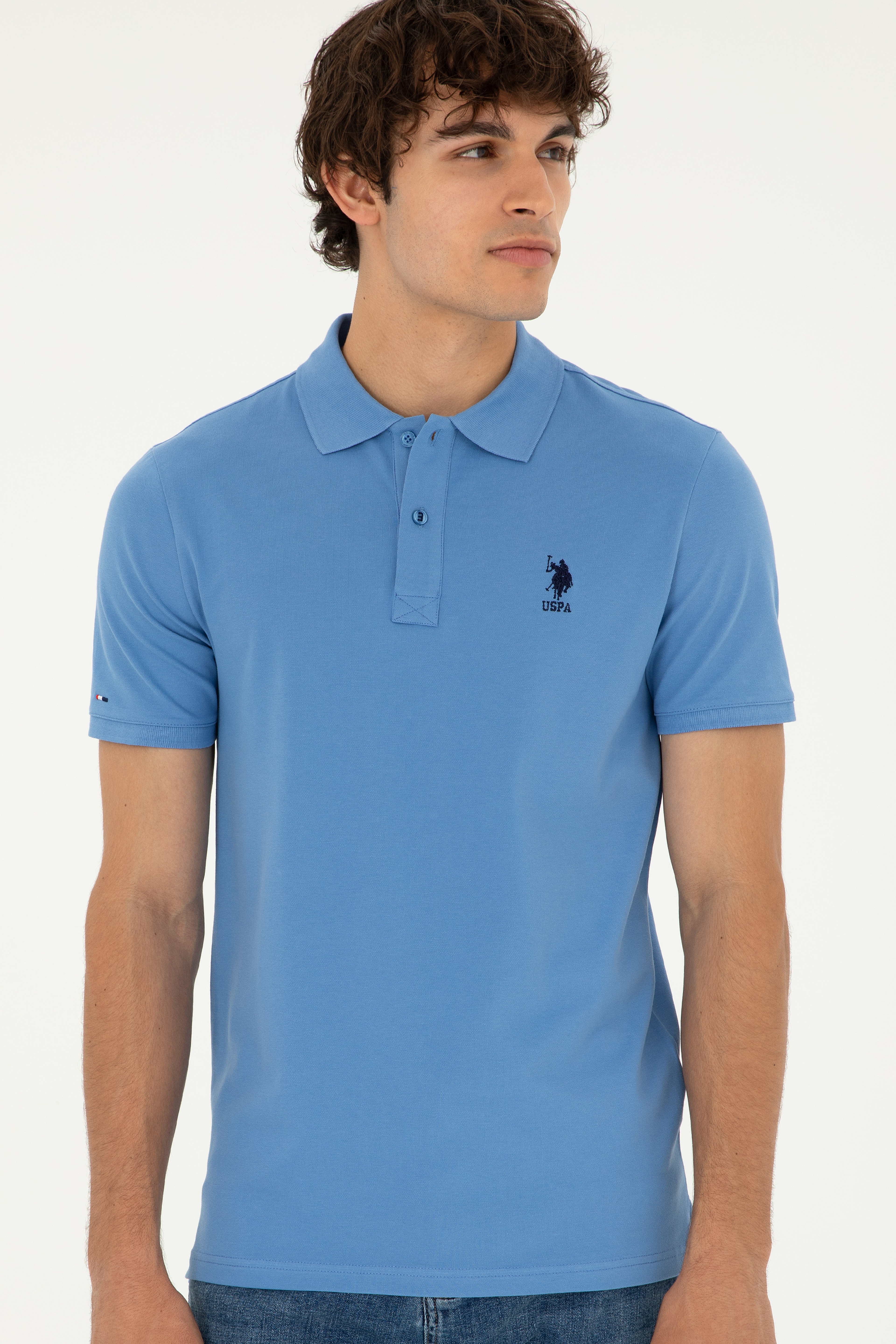 Erkek Saks Basic Tişört - Image 3