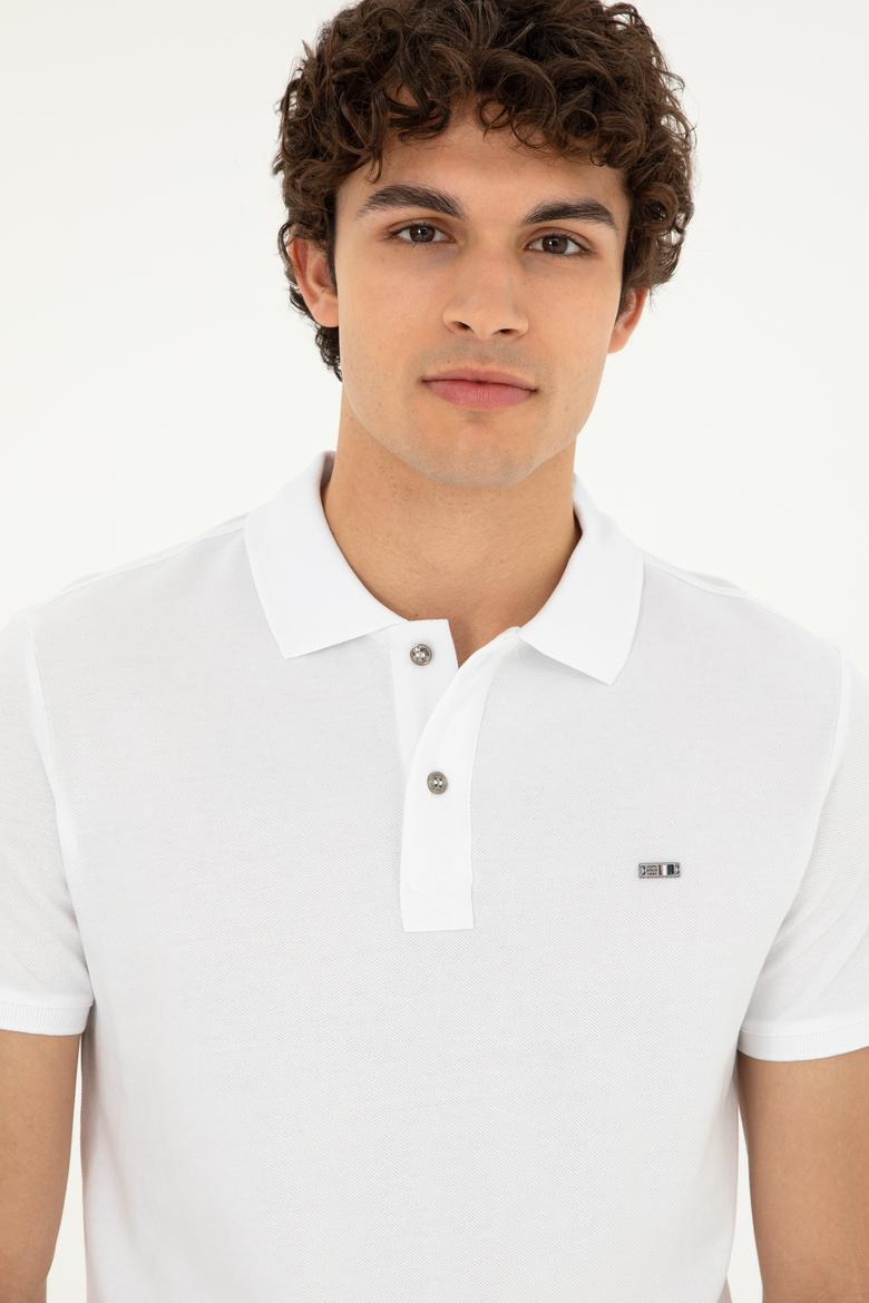 Erkek Beyaz Basic Tişört - 50279610006